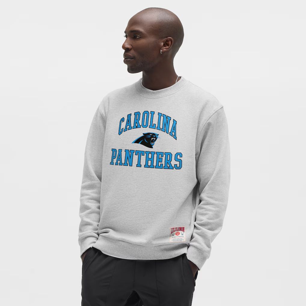 Men 2026 NFL Carolina Panthers grey round-neck sweatshirt style 01